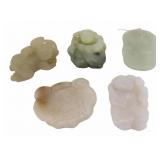Collection of (5) Chinese Carved Jades.