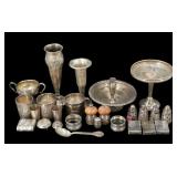 SILVER. Assorted Silver and Sterling Hollowware.