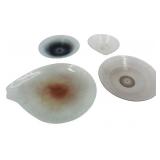 Four Maurice Heaton Glass Objects.