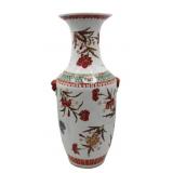 Tall Chinese Famille Rose Enamel Decorated Vase.