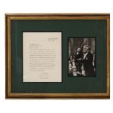 Leonard Bernstein (1918-1990) TLS Framed