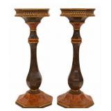 Vintage Pair of Inlaid Pedestals.