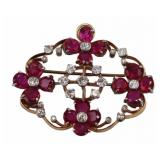 JEWELRY. Platinum, Gold, Ruby and Diamond