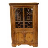 Antique Pine Corner Cabinet.