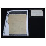 Muhammad Ali Signature & Short Letter (Boxing)