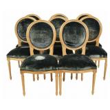 Set Of 6 Louis XV1 Style Upholstered Chairs.