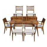 Midcentury Widdicomb Table, 6 Chairs &  A Server.