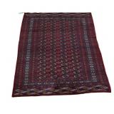 Vintage Finely Hand Knotted Bokhara Style Carpet