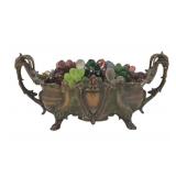 Czechoslovakian Glass Beaded Fruit Lamp.