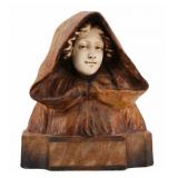 Goldscheider Pottery Bust of a Young Girl Petri