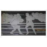 Vintage Jack Dempsey Etched Glass Panel Boxing