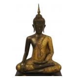 Large Southeast Asian Gilt Bronze Buddha.