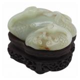 19th C Chinese Celadon Jade Carving.