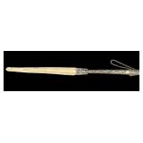 SILVER. Argentinean Gaucho Rebenque Whip.