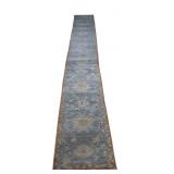 Vintage & Finely Hand Knotted Oushak Style Runner.