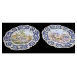 2 Large Antique Italian Majolica Chargers.