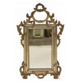 Midcentury Italian Carved Paneled and Gilt Mirror.