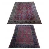 2 Antique And Finely Hand Knotted Sarouk Carpets.