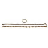 JEWELRY. Gold and Diamond Jewelry Grouping.