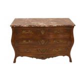 Louis XV Style Carved Drop Front Marbletop