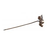 JEWELRY. Platinum, Gold and Diamond Car Stickpin.