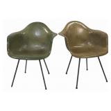2 Midcentury Herman Miller Fiberglass Shell