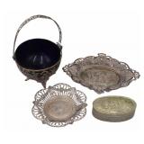 SILVER. Grouping of Continental Silver Hollowware.