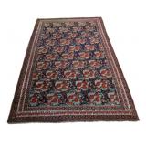Vintage And Finely Hand Knotted Carpet.