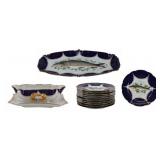 Antique Austrian Porcelain Fish Service