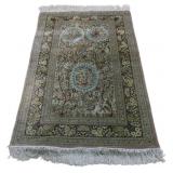 Vintage & Finely Hand Knotted QUM Carpet / Mat