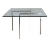 After Poul Kjaerholm Chrome & Glass Table.