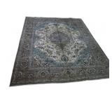 Vintage And Finely Hand Knotted Tabriz Carpet.