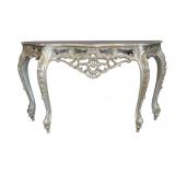 Vintage & Highly Carved Silvergilt Console.