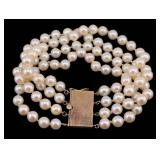 JEWELRY. 13.5kt and Multi-Strand Pearl Bracelet.