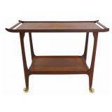 Midcentury Teak Serving Cart.