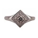 JEWELRY. Italian 18kt Gold and Diamond Ring.