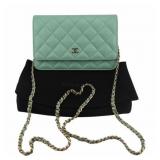 COUTURE. Chanel Mint Green Quilted Leather