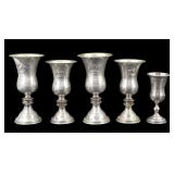 JUDAICA. Assorted Sterling Kiddush Cups.