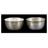 SILVER. Pr Dutch .833 Silver Hammered Bowls