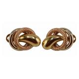 JEWELRY. Pair of 18kt Gold Multi-Hoop Earrings.