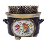 Antique Meissen Cobalt Fruit Cooler.