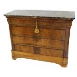 Antique Continental Marble Top Commode.