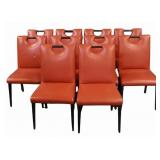 Vintage Set of 10 Parzinger Style Leather