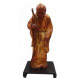 Signed LIU MIAO CHAN Leather Figural Sculpture.
