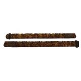 Pair of Chinese Carved Lacquered and Gilt Pillars.