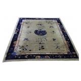 Art Deco Finely Hand Knotted Chinese Carpet.