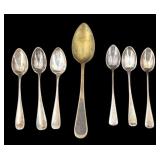 SILVER. Assorted Russian .875 Silver Spoons.