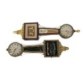 Lot of 2 Antique American Banjo Clocks.