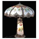 Large Arts & Crafts Gilt Metal Table Lamp & Shade.