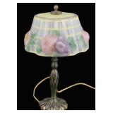 Antique Pairpoint Lamp & Puffy Glass Shade.